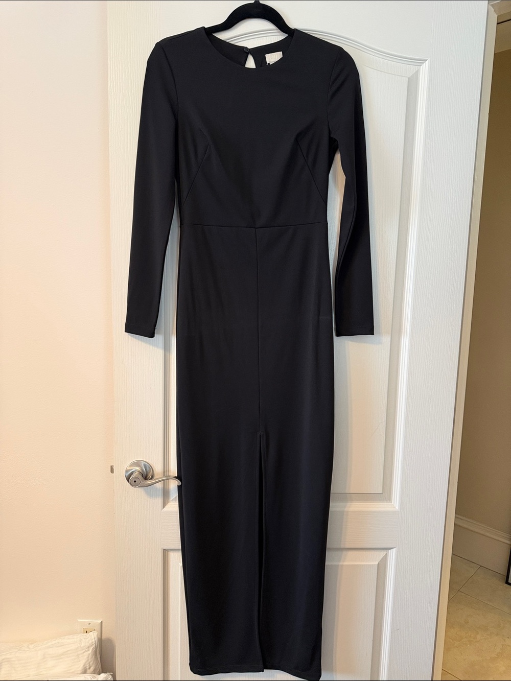 H&M Black Long-Sleeve Maxi Dress